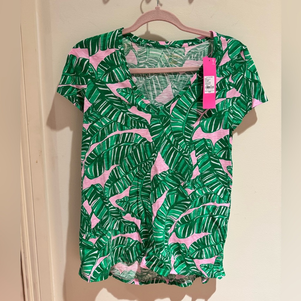 NTW Lilly Pulitzer etta vneck lets go bananas tshirt